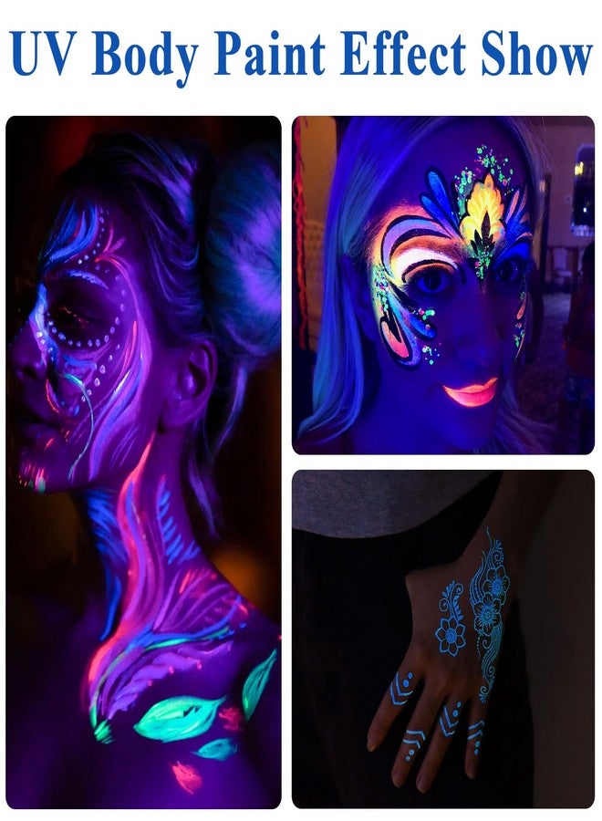 BRIMFULITE Glow in the UV Light Paint, Non-Toxic Neon Face Paint, Washable & Compact Glow Face Paint for Halloween, Cosplay, Party 12 PCS - Image 5